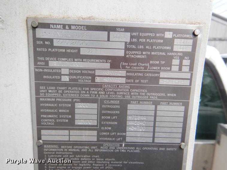 image for item DG1055 2004 Ford F550 Super Duty XL bucket truck