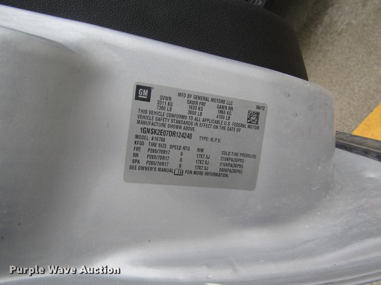 image for item EH9421 2013 Chevrolet Tahoe Police SUV