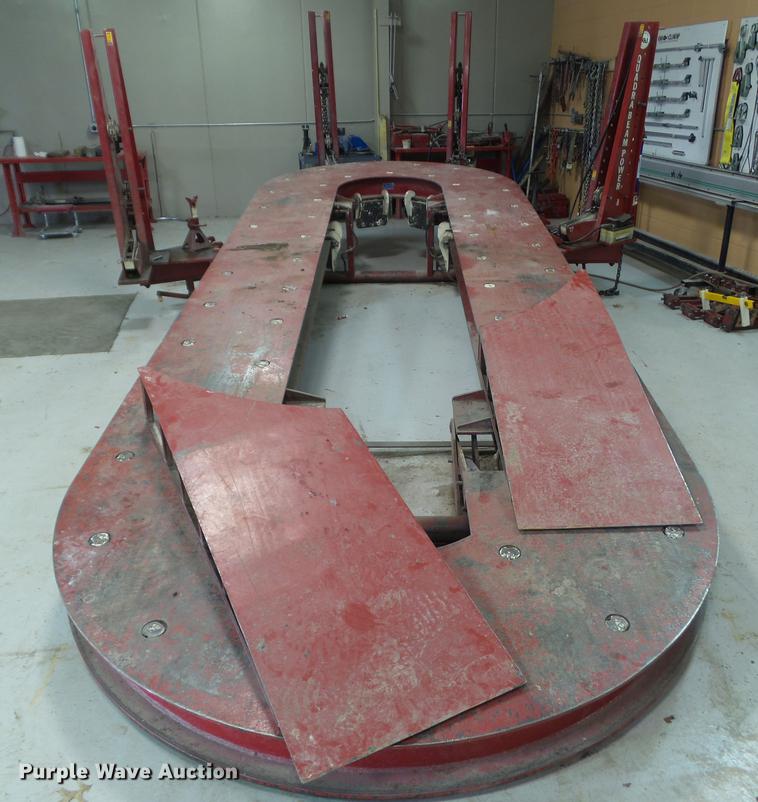 image for item EM9154 Kansas Jack Magna Rack 4 tower frame machine with Blackhawk Shark measuring system