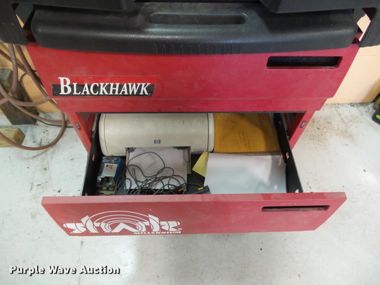 image for item EM9154 Kansas Jack Magna Rack 4 tower frame machine with Blackhawk Shark measuring system