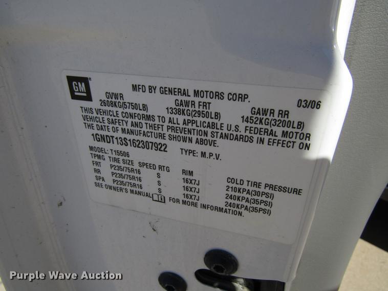 image for item EU9618 2006 Chevrolet TrailBlazer LS SUV