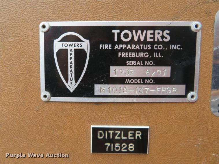 image for item EV9636 1991 GMC TopKick C6500 SL fire truck