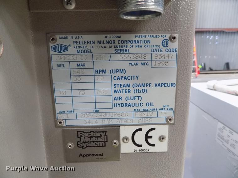 image for item FG9275 1995 Milnor 30022M5J washing machine