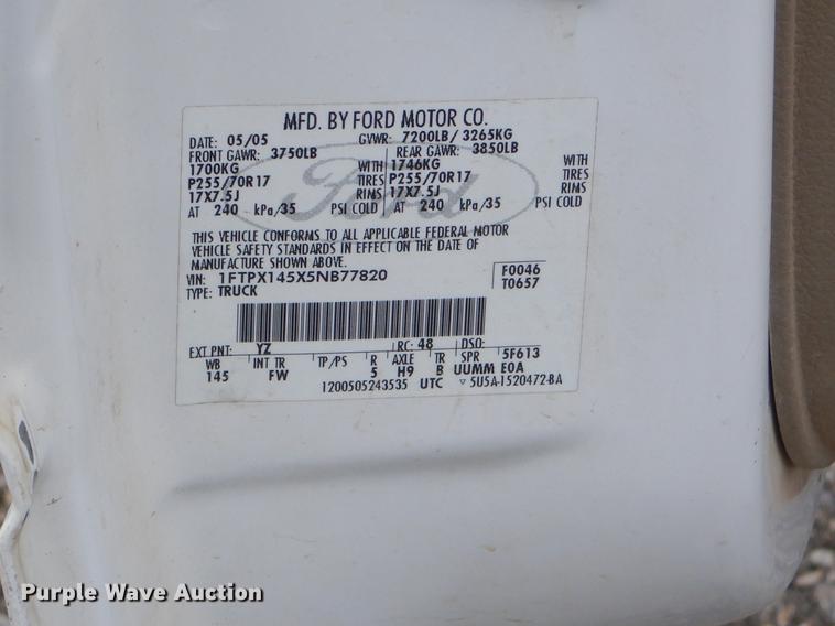 image for item FH9279 2005 Ford F150 SuperCab pickup truck