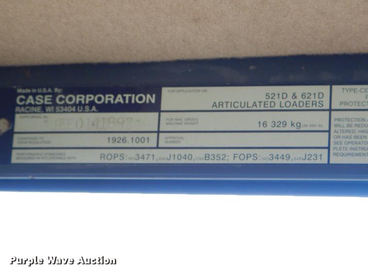 image for item FH9351 2002 Case 621D wheel loader