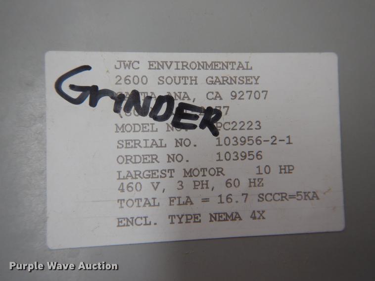 image for item FI9563 (2) JWC Environmental sewer grinders