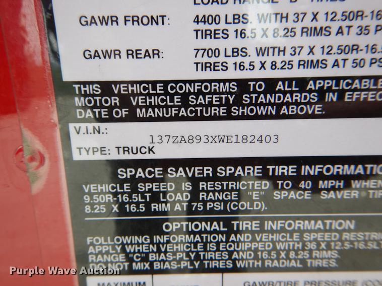 image for item FK9129 1998 Am General Hummer brush fire truck