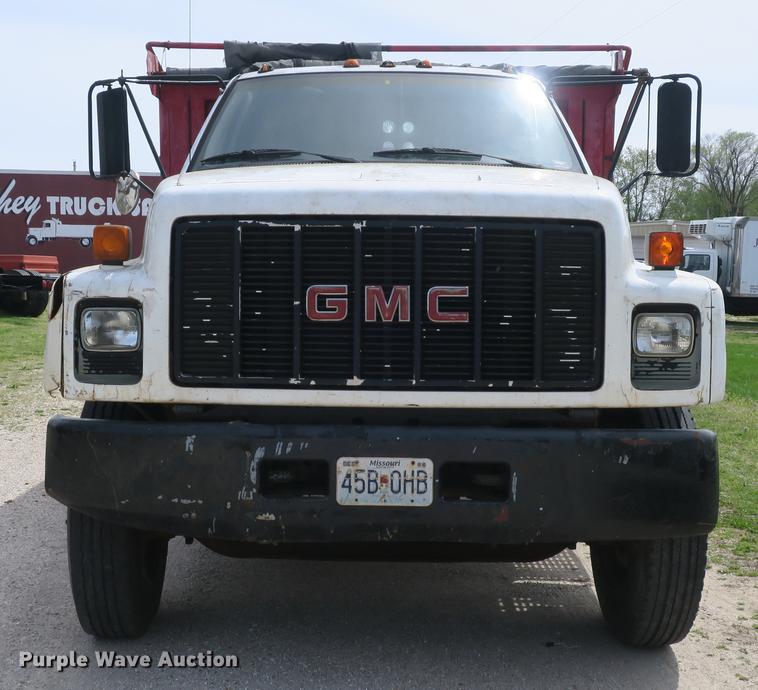 image for item DB8801 1990 GMC C6000 flat dump bed truck