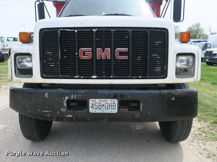 image for item DB8801 1990 GMC C6000 flat dump bed truck