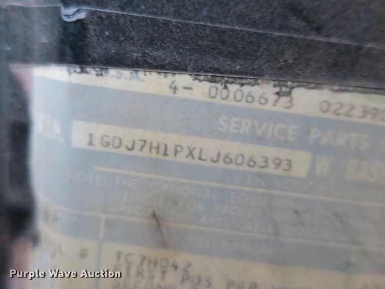 image for item DB8801 1990 GMC C6000 flat dump bed truck