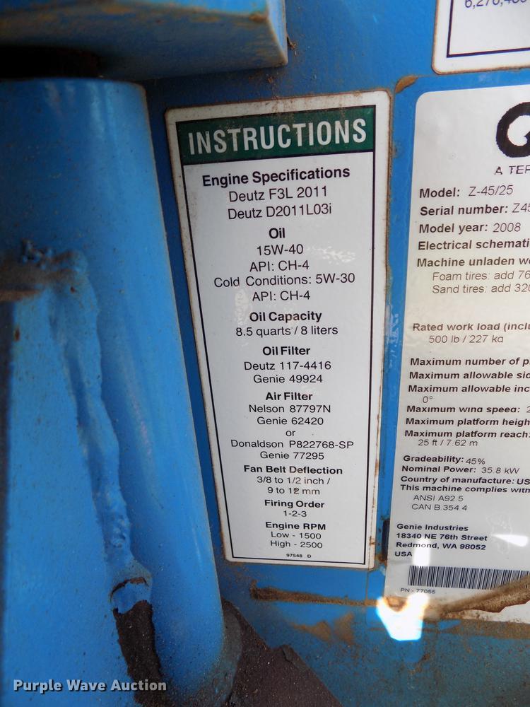 image for item DB9713 Genie Z-45/25 boom lift