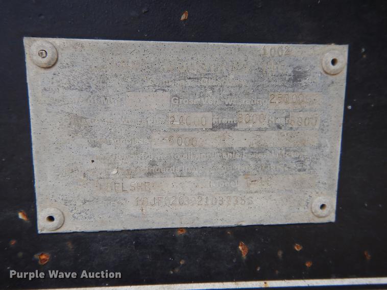 image for item DC0222 2002 Belshe T18 equipment trailer