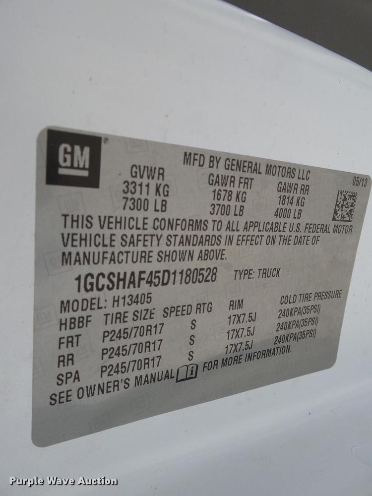 image for item DD2276 2013 Chevrolet Express 1500 van