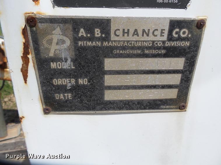 image for item DD2283 1979 AB Chance H/S 69KV Hot Stick utility trailer