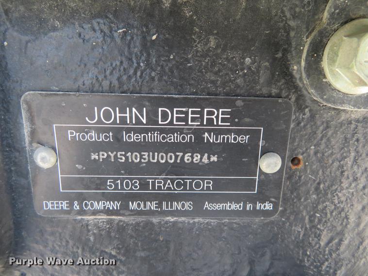 image for item DD6955 2005 John Deere 5103 tractor