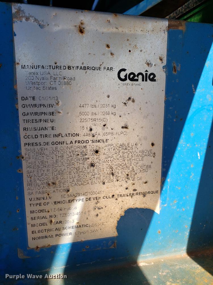 image for item DE3908 2013 Genie TZ-50 Hybrid boom lift