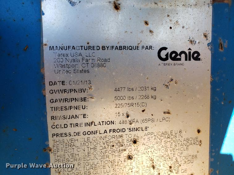 image for item DE3908 2013 Genie TZ-50 Hybrid boom lift