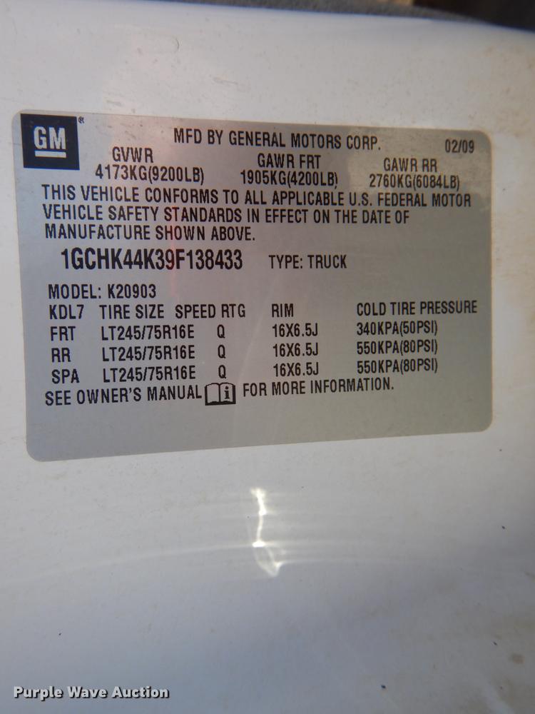 image for item DE8303 2009 Chevrolet Silverado 2500HD pickup truck