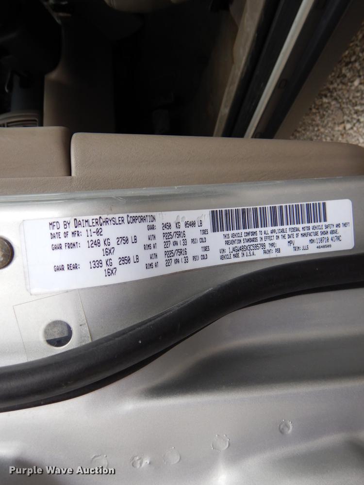 image for item DE8333 2003 Jeep Grand Cherokee Laredo SUV