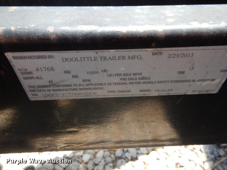 image for item DE8351 2013 Doolittle Cargo Master enclosed cargo trailer