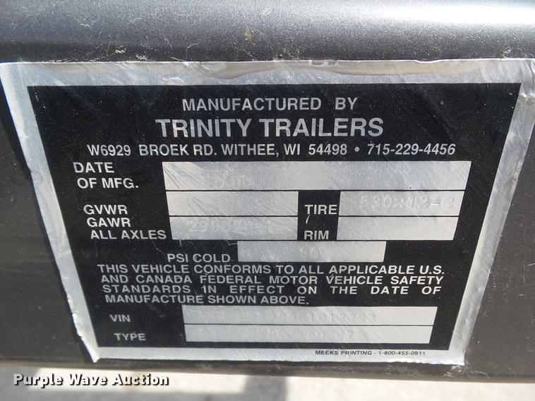 image for item DF0759 2008 Trinity PI20 utility trailer