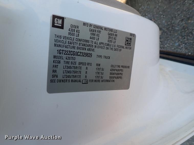 image for item DF1127 2012 GMC Sierra 2500HD Ext. Cab pickup truck