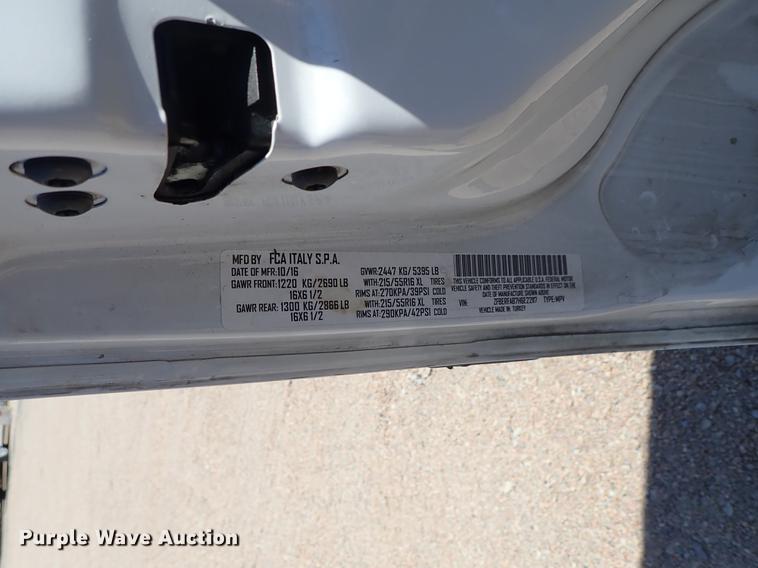 image for item DF1146 2017 Dodge Ram Promaster City van