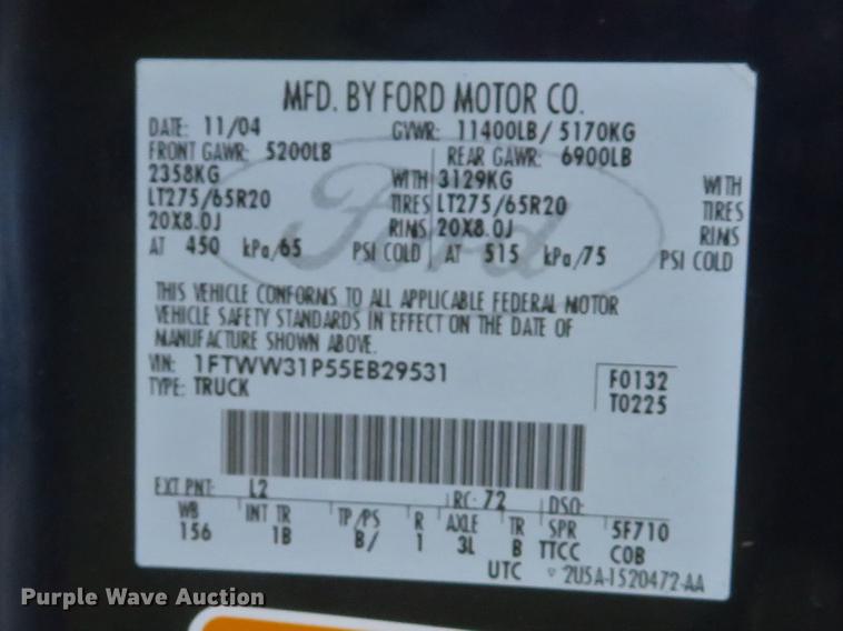 image for item DG3988 2005 Ford F350 Super Duty Harley-Davidson Crew Cab pickup truck