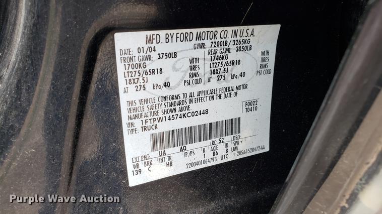 image for item EN9914 2004 Ford F150 SuperCrew pickup truck