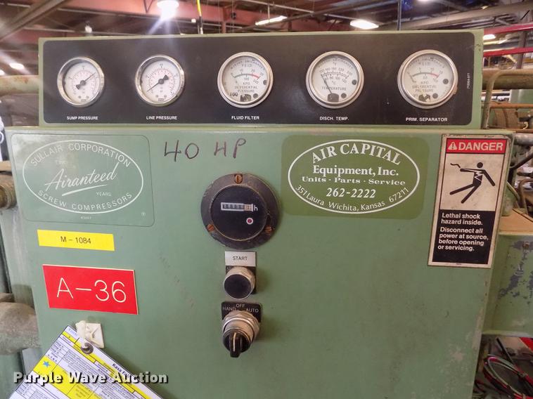 image for item FG9252 Sullair 10B-40AC screw type compressor