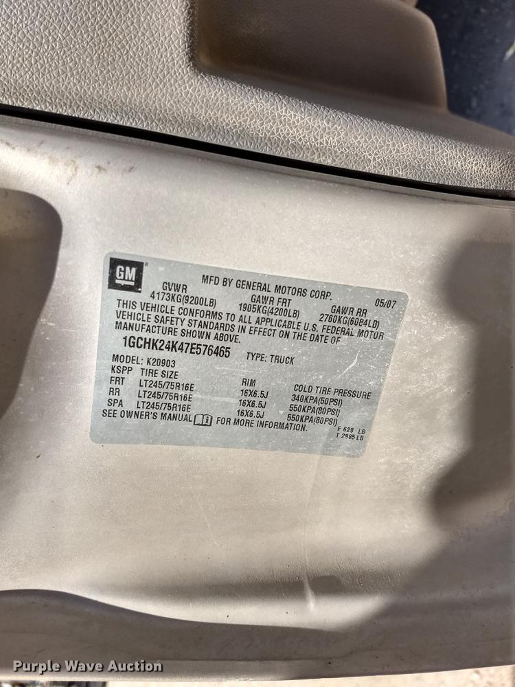 image for item FG9314 2007 Chevrolet Silverado 2500HD pickup truck