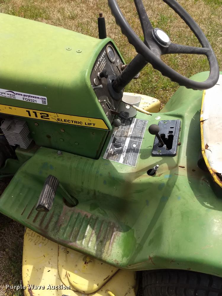 image for item FG9321 John Deere 112 lawn mower