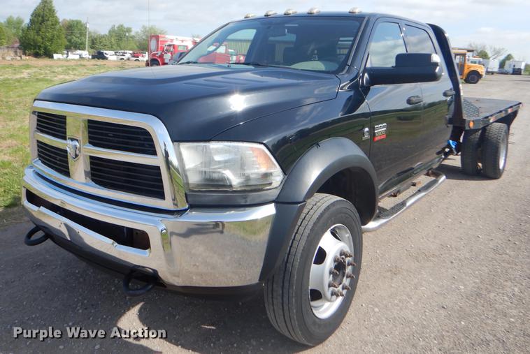 image for item FH9256 2012 Dodge Ram 5500 Crew Cab flatbed truck