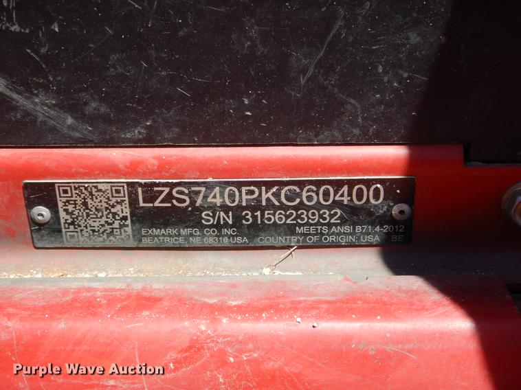 image for item FI9576 Ex Mark LZS740PKC60400 ZTR lawn mower