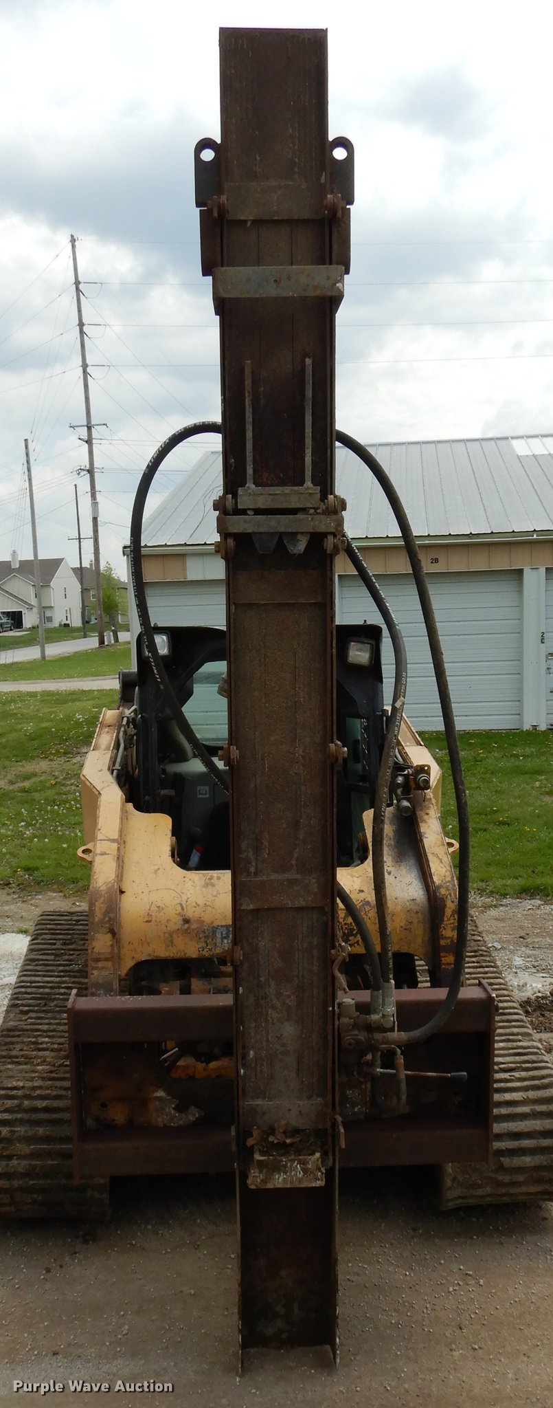 Shop built skid steer post driver in Harrisonville, MO Item DY9820