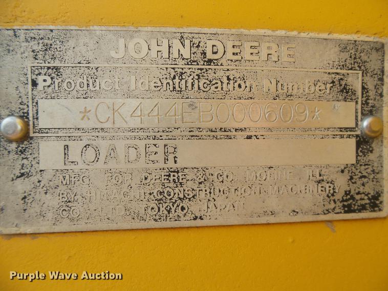 image for item DC5211 1989 John Deere 444E wheel loader