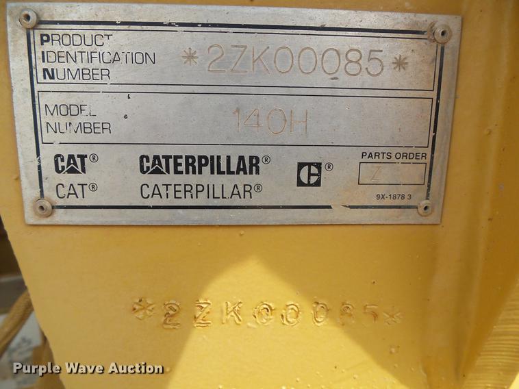 image for item DC5245 1995 Caterpillar 140H VHP motor grader