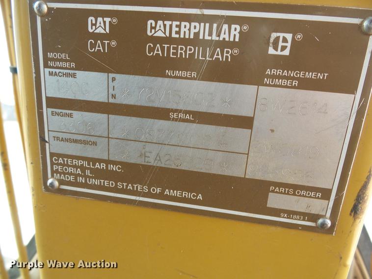 image for item DC5246 1993 Caterpillar 140G VHP motor grader