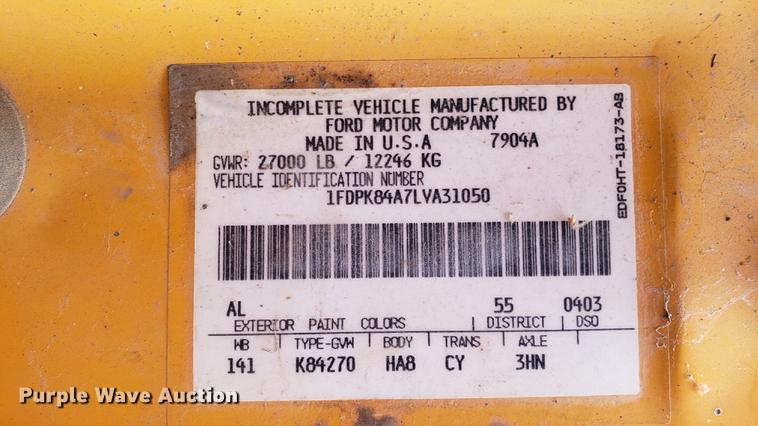 image for item DD4116 1990 Ford F800 dump truck