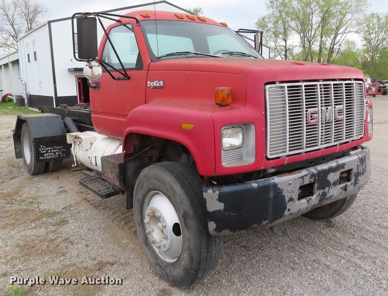 image for item DE3413 1996 GMC TopKick C5500 roll off container truck