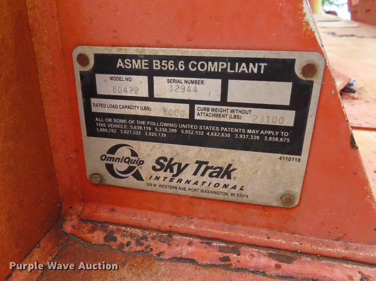 image for item DE3462 2000 Sky Trak 8042 telehandler