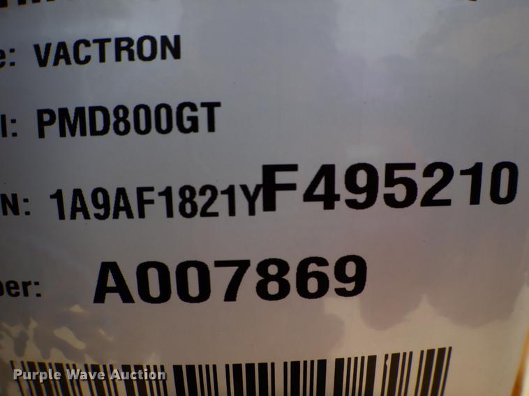 image for item DE8310 2000 Vac-tron PMD800GT vacuum excavator