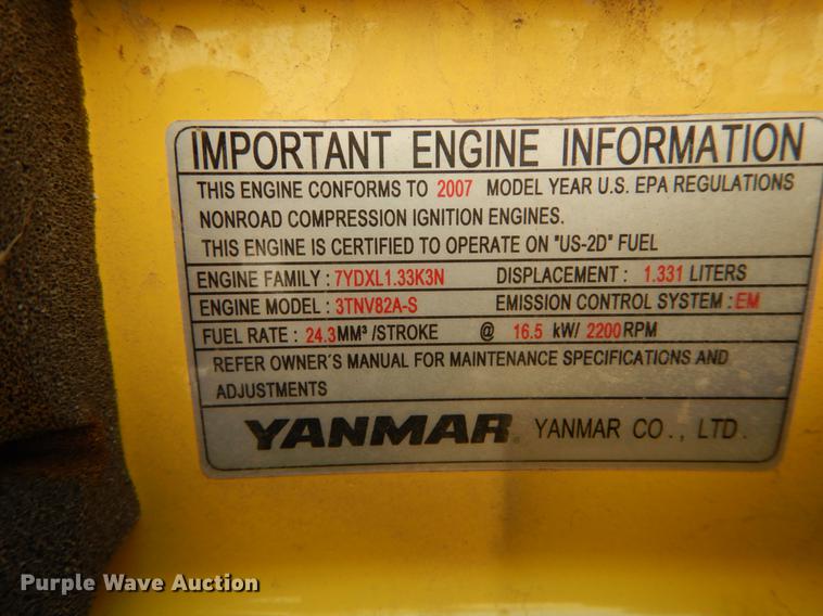 image for item DE8312 Yanmar VI027 mini excavator