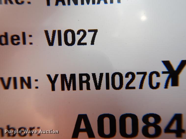 image for item DE8312 Yanmar VI027 mini excavator