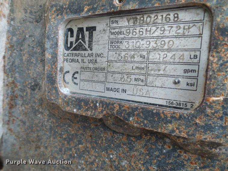 image for item DF7245 Caterpillar 966H/972H quick attach