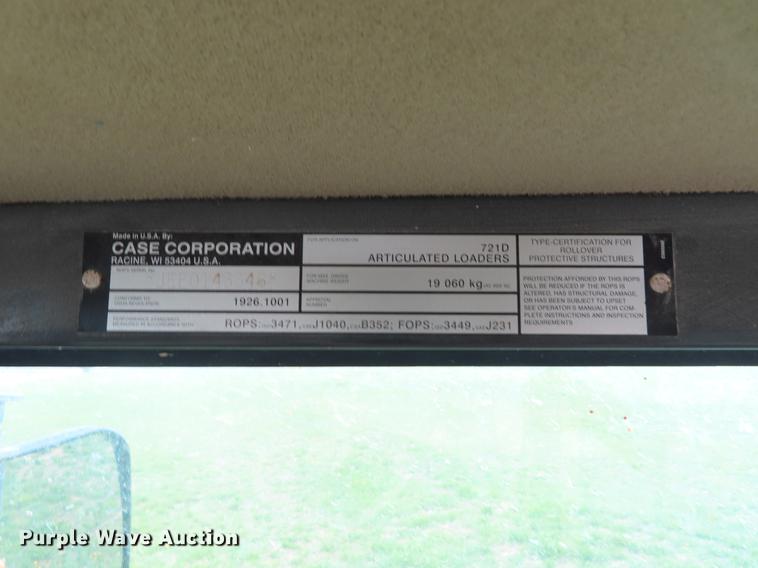 image for item DF7824 2003 Case 721D wheel loader