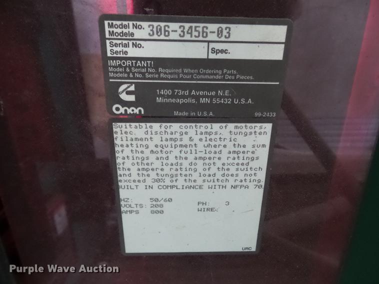 image for item EM9159 Onan 1750FE generator