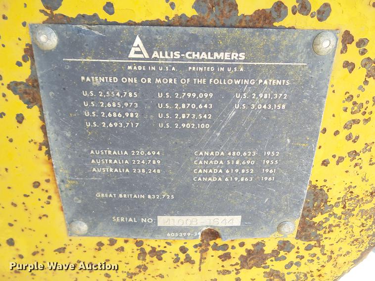 image for item EM9161 1966 Allis Chalmers M100B motor grader