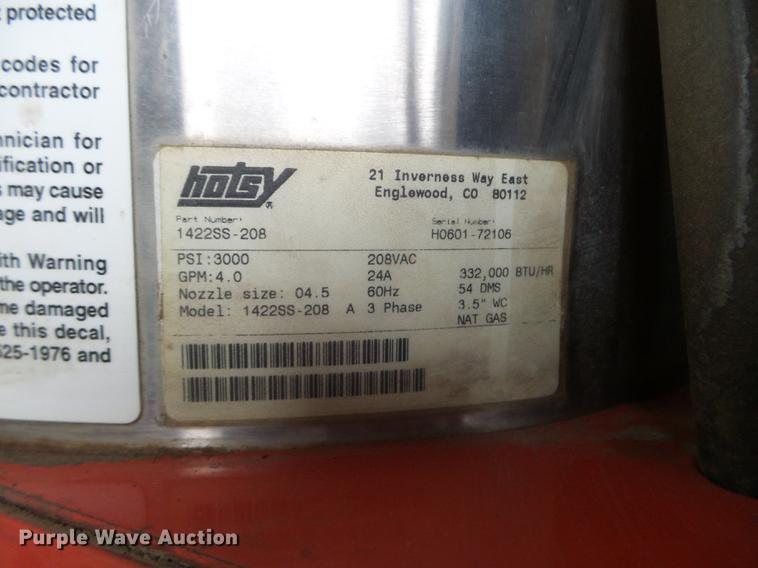 image for item FM9276 Hotsy 1422SS pressure washer