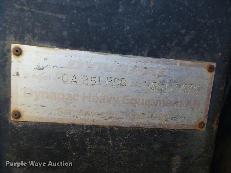 image for item FM9280 1991 Dynapac CA251 single drum roller